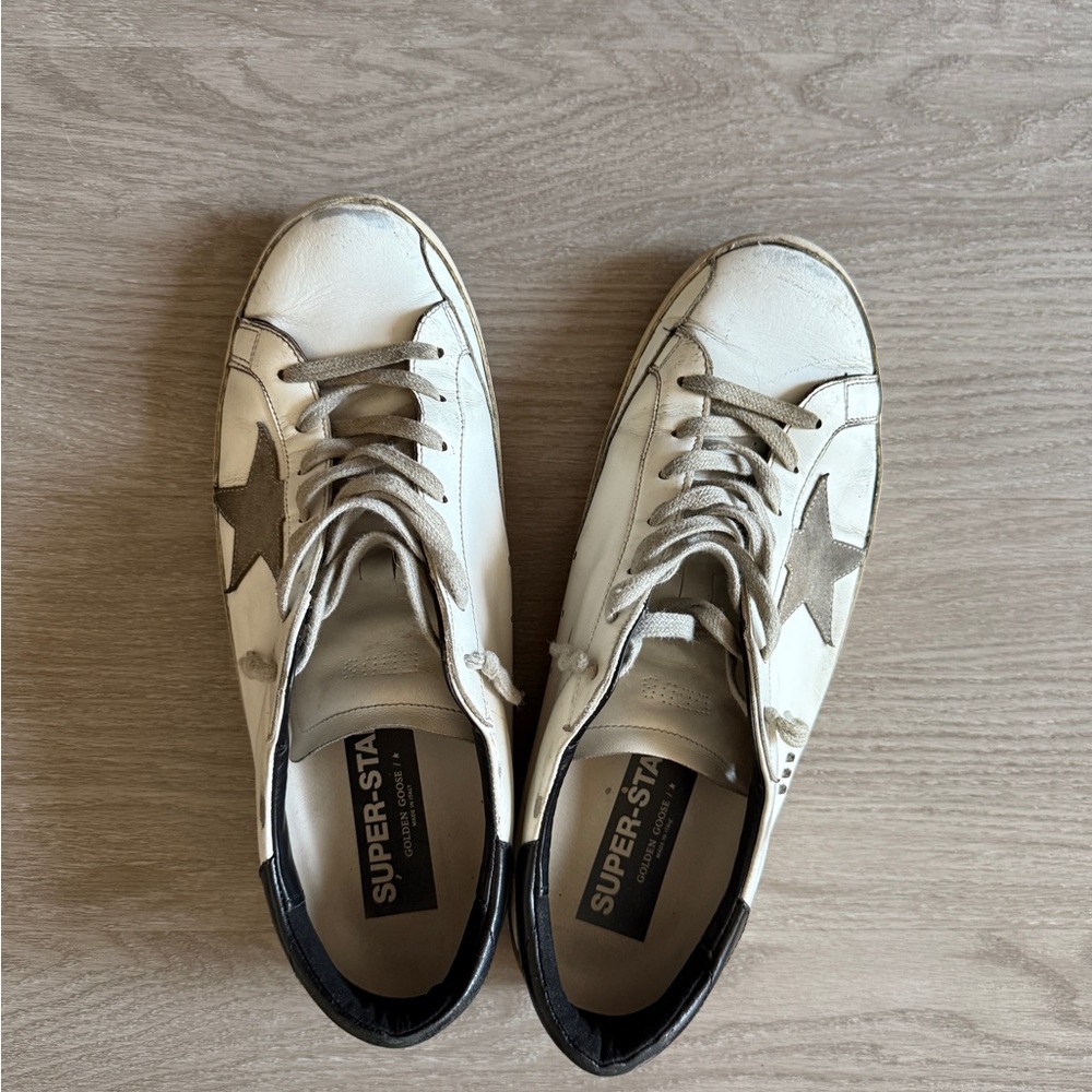 Golden Goose White and Gray Men's Sneakers